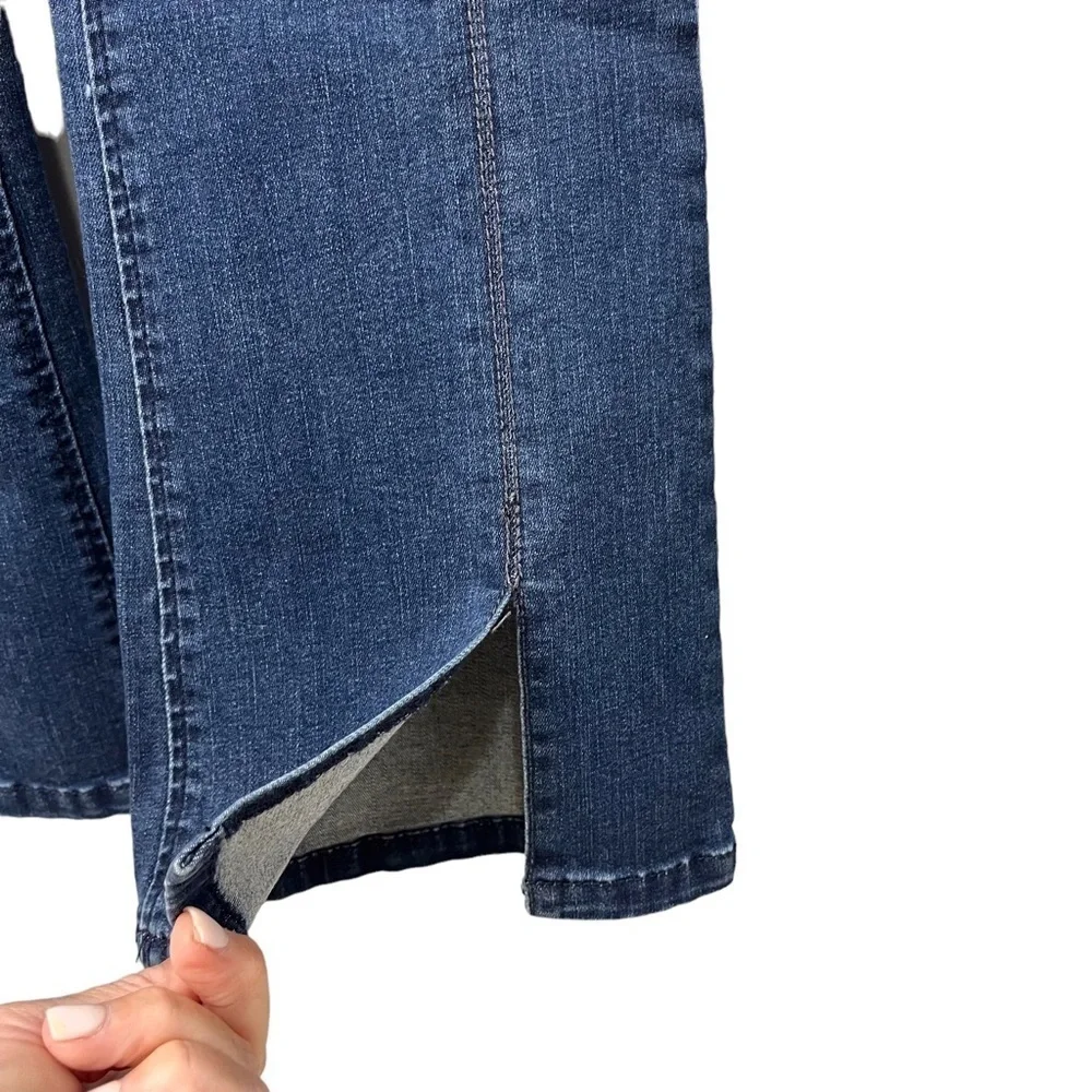 Wit & Wisdom Itty Bitty Bootcut Jeans Blue Artisanal Size 2 Split Hem L229OKEY6 - Picture 6 of 8